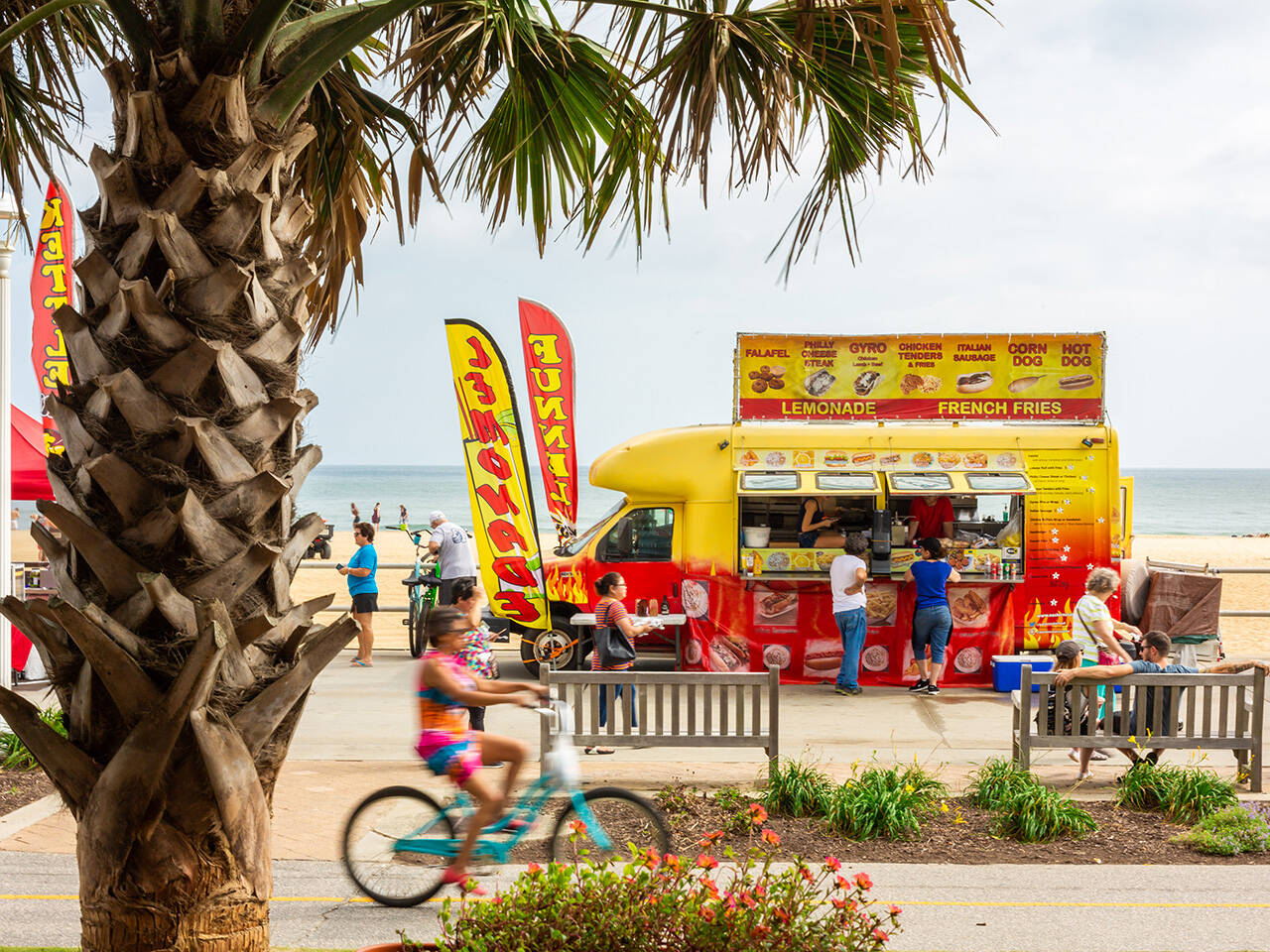 Food vendor booth at Neptune Festival on Boardwalk