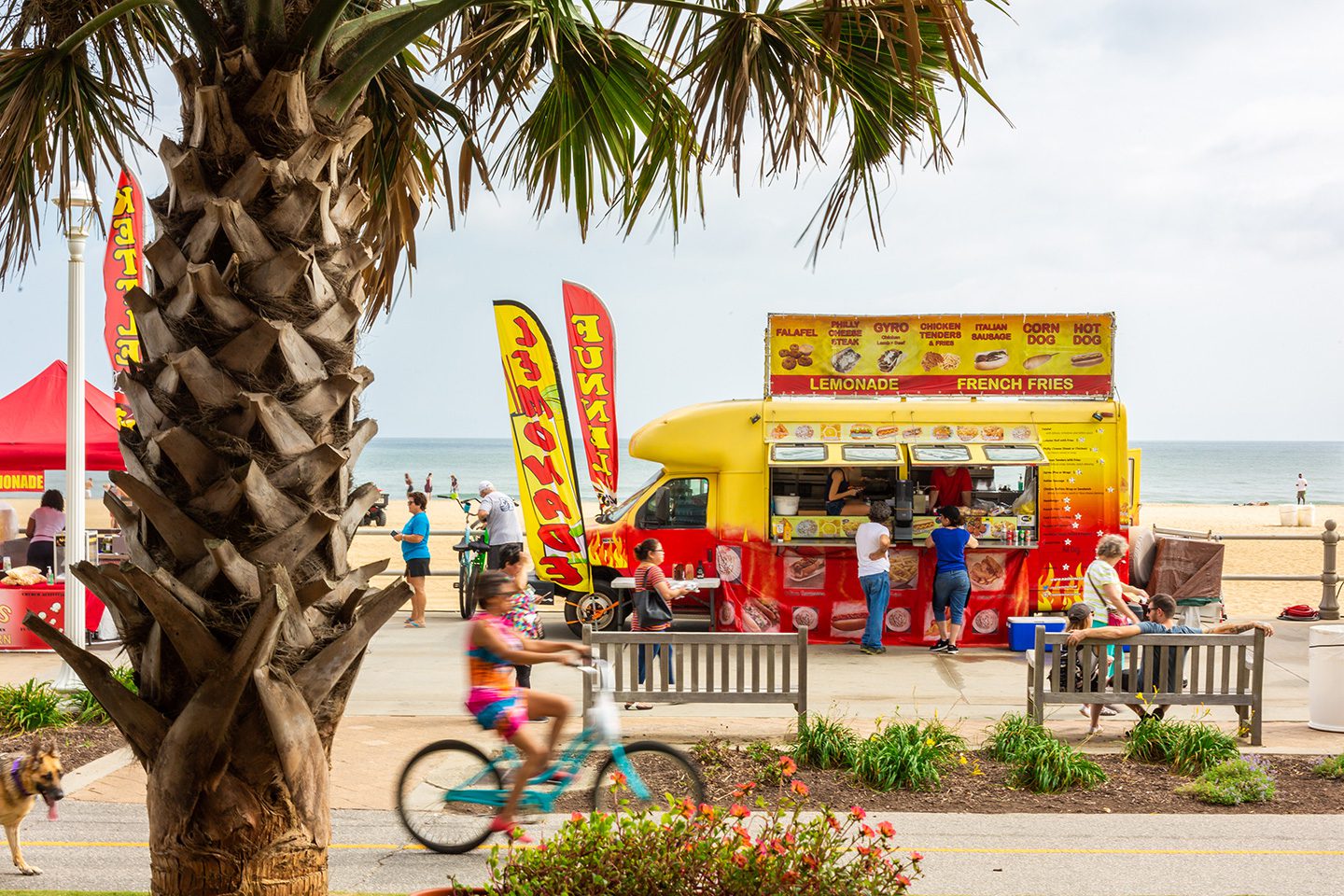 Food vendor booth at Neptune Festival on Boardwalk