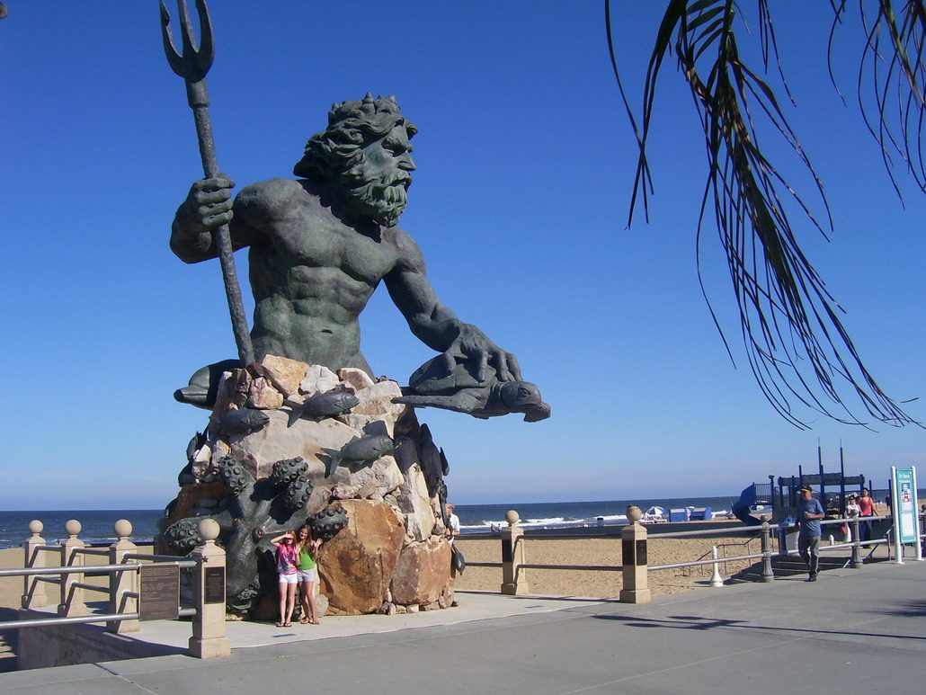 Neptune Statue on Virginia Beach Boardwalk