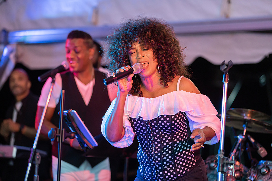 Performers singing at End of Summer Bay Bash