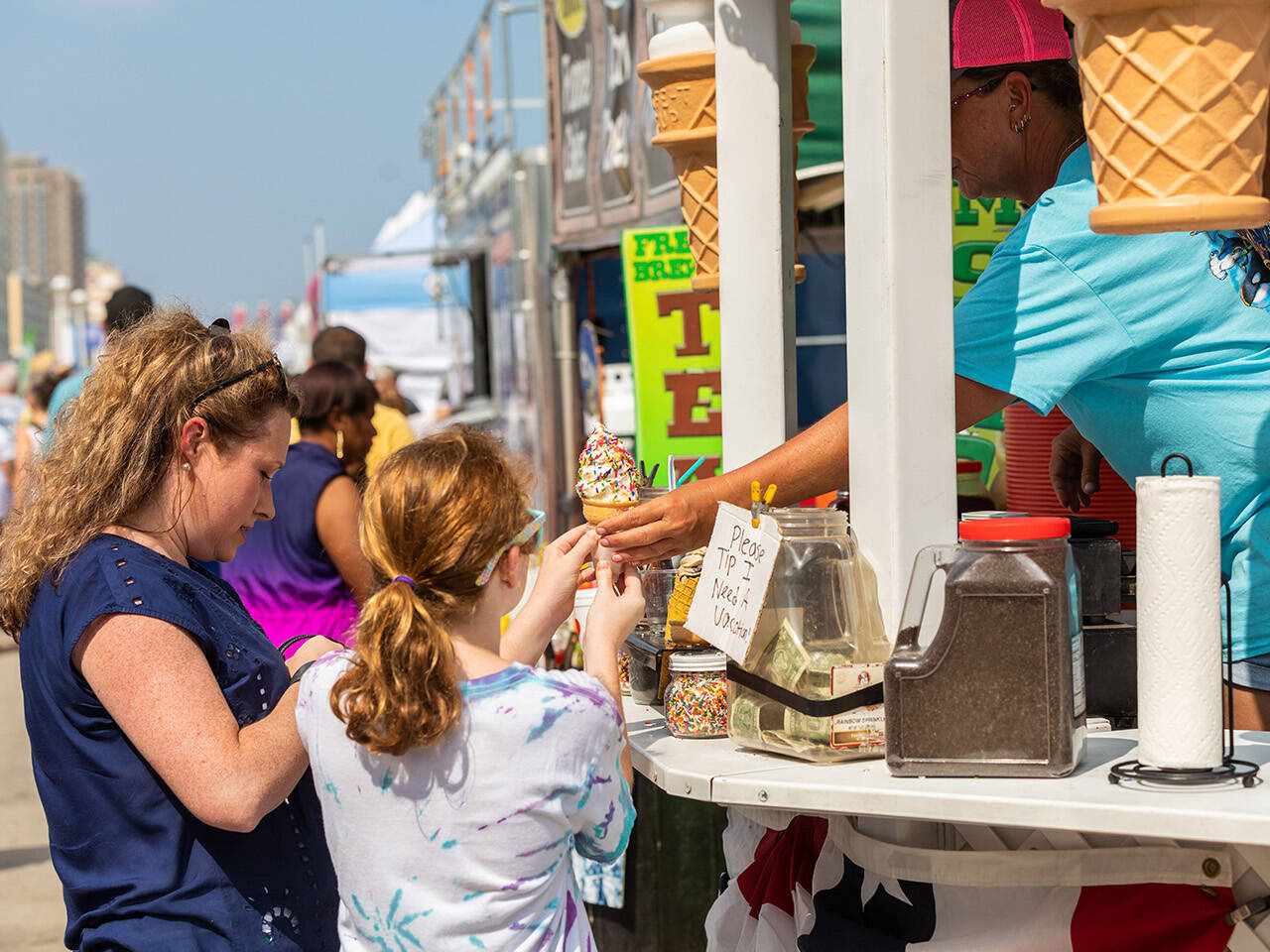 Food vendors at Neptune Festival Boardwalk Weekend