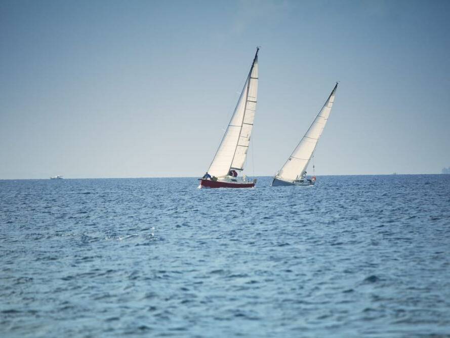 Boats on water during Neptune's Atlantic Regatta