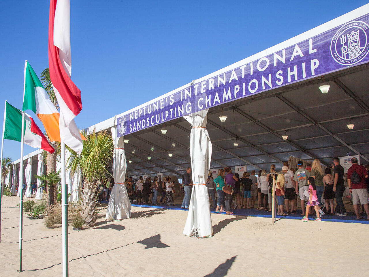 International Sand Sculpture Championship Tent at Neptune Festival