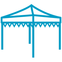 Cabana tent icon