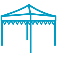 Cabana tent icon