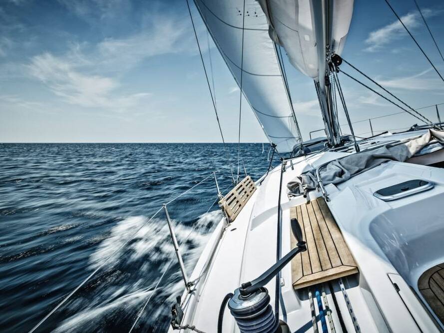 Boats on water during Neptune's Atlantic Regatta