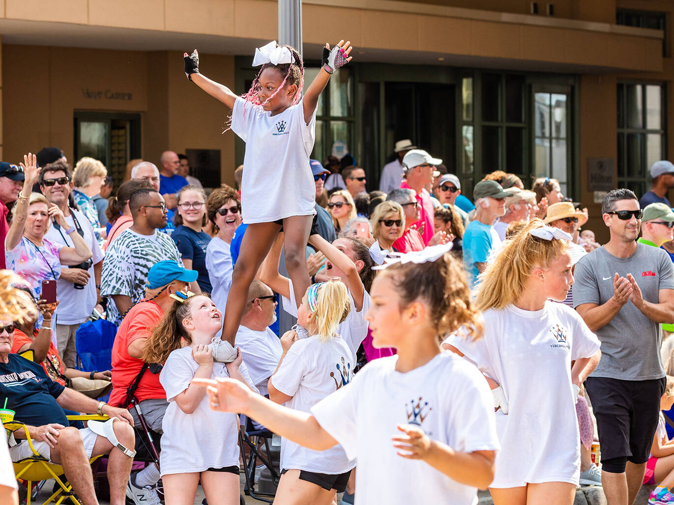 Young cheerleader during Neptune Festival Grand Parade