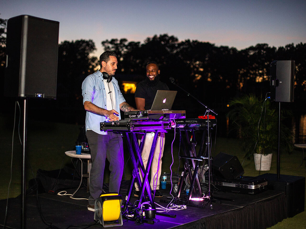 DJ playing music at End of Summer Bay Bash